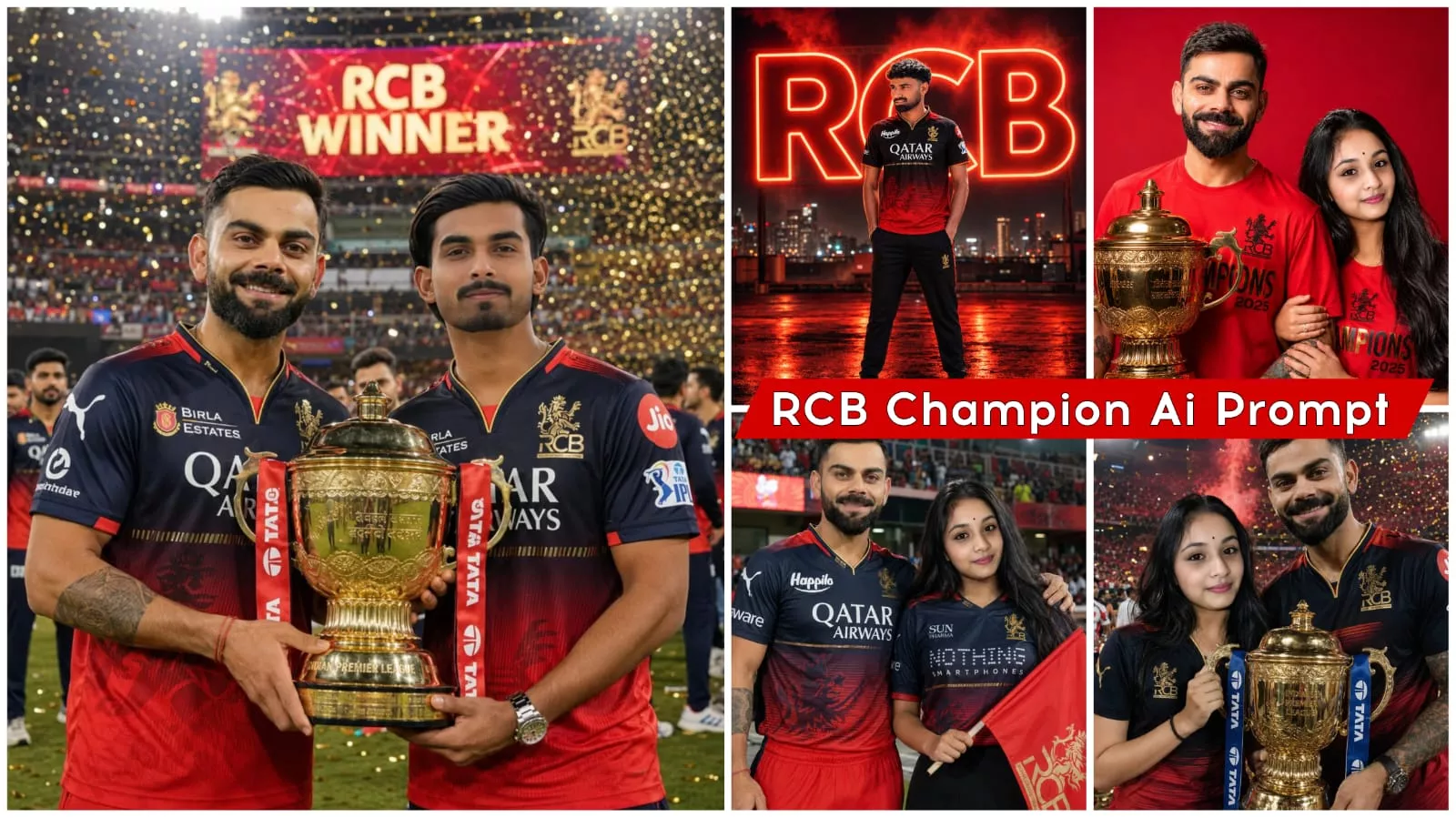 Viral Rcb Winning IPl 2026 Ai Photo Editing Prompts For Boys And Girls
