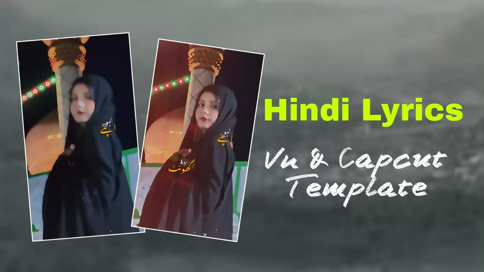 Hindi Song Lyrics Vn Template & Capcut Template