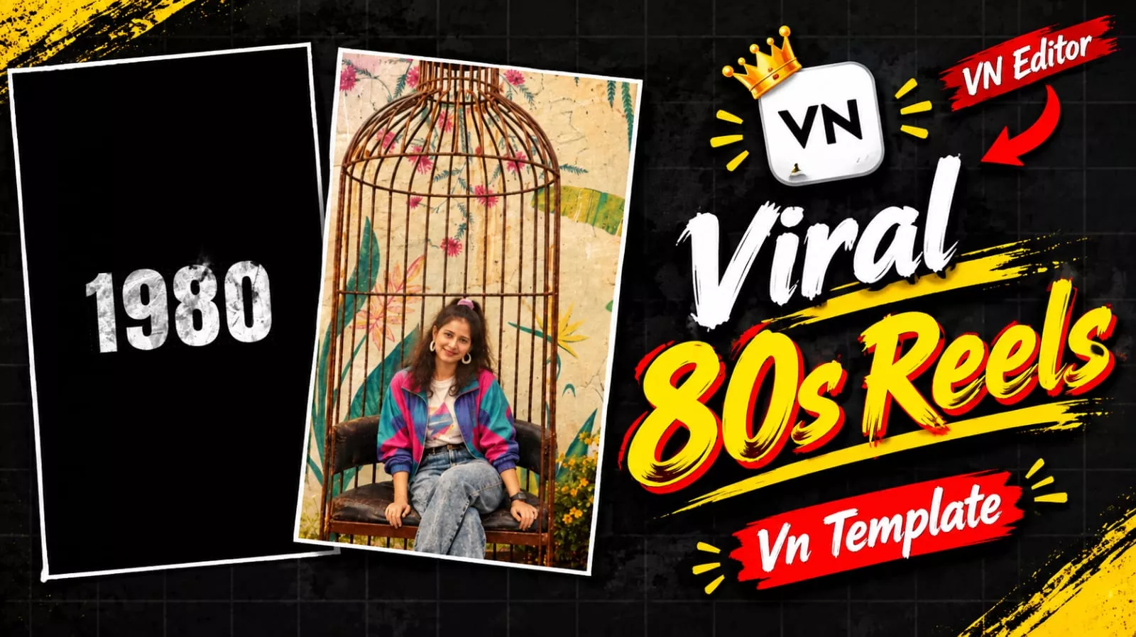 Trending 80s Look Reels Vn Template Code